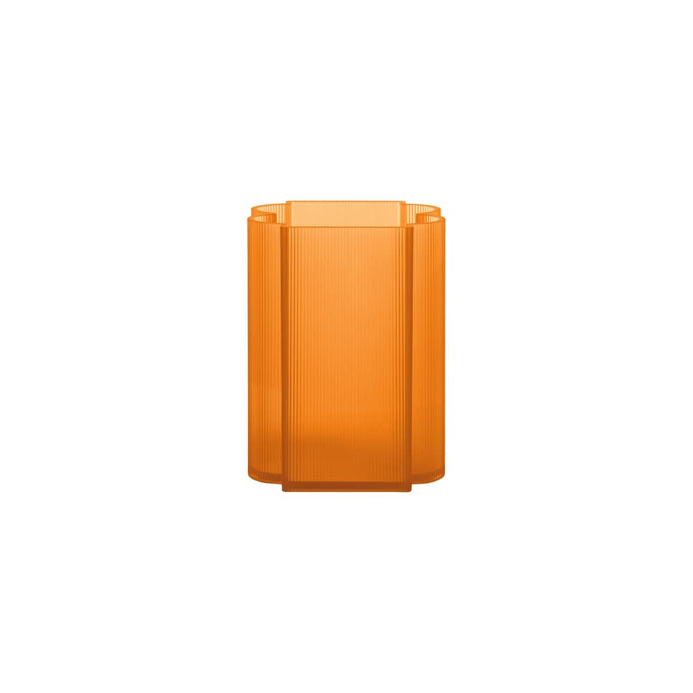 Vase Okra plastikmaterial orange / H 24 cm - Recycelt / Patricia Urquiola, 2025 - Kartell - Orange - Recyceltes PMMA