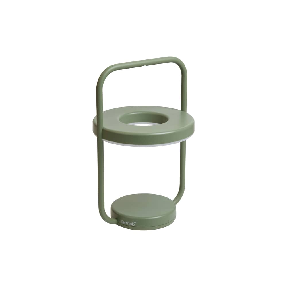 Ulli LED Wireless rechargeable outdoor lamp metal green / H 29.5 cm - Fermob - Cactus (monochrome) - ABS, Aluminium, Polycarbonate