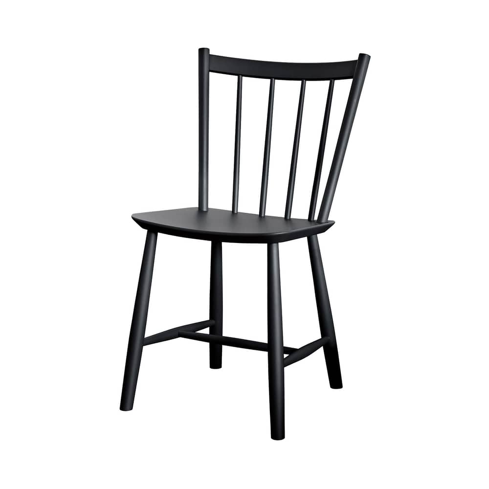Chaise J41 bois noir / Réédition 1950 - Hay - Noir - Hêtre laqué