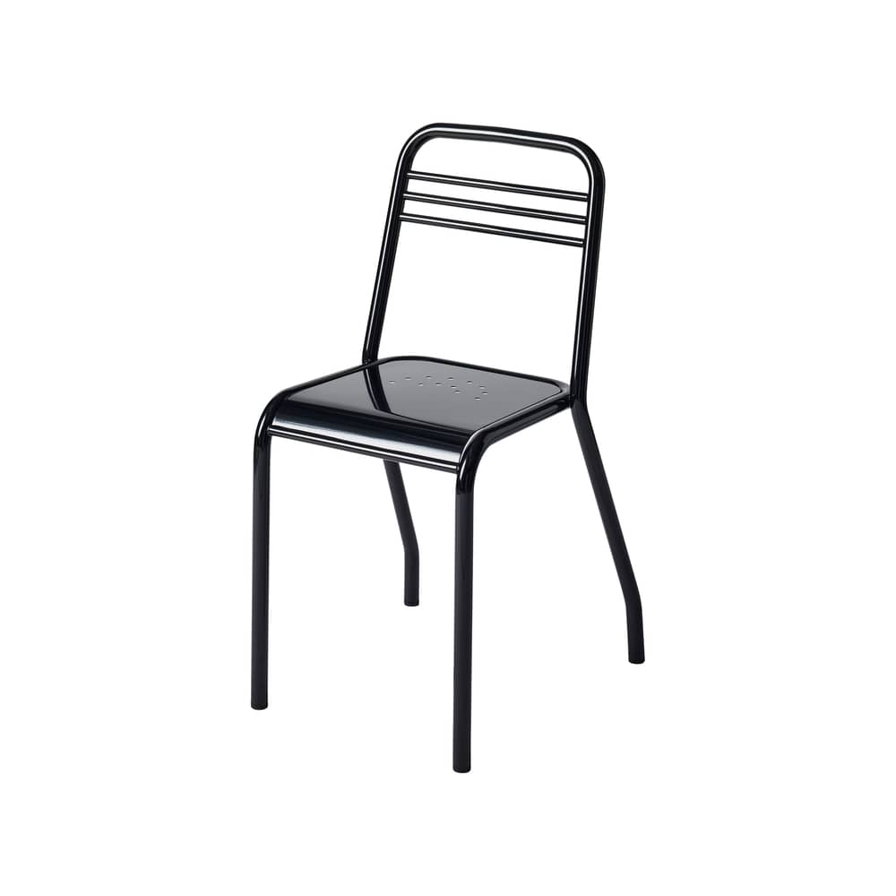 Chaise UD métal noir / Réédition 1958 - Tolix - Noir foncé (Jet black) - Acier