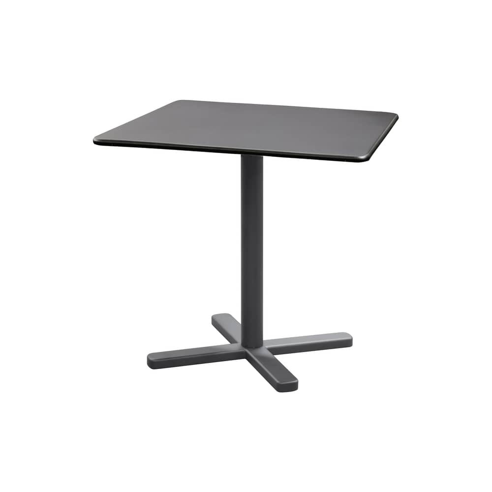 Tavolo pieghevole Darwin nero metallo / 80 x 80 cm - Emu - Ferro antico - Acciaio verniciato