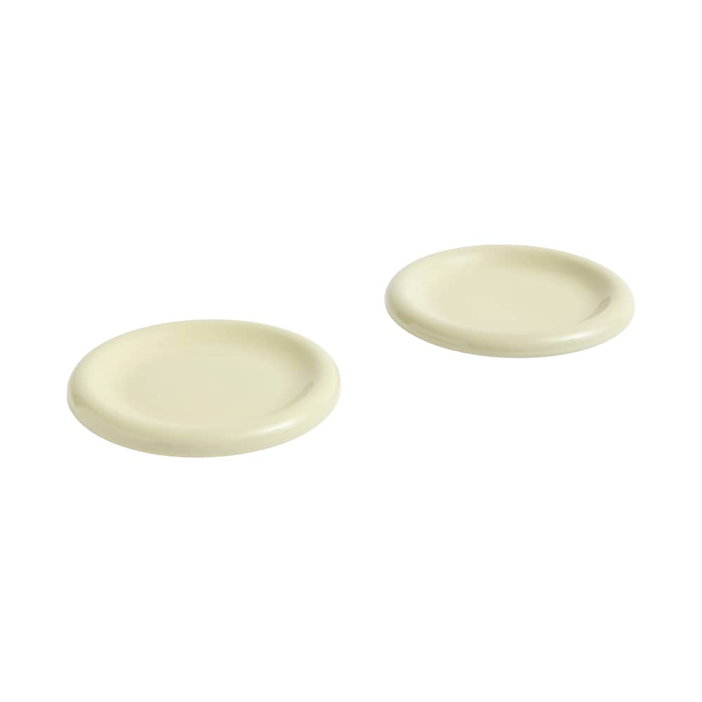 Barro Dessert plate ceramic green / Ø 18 cm - Set of 2 - Hay - Pistachio - Enamelled sandstone