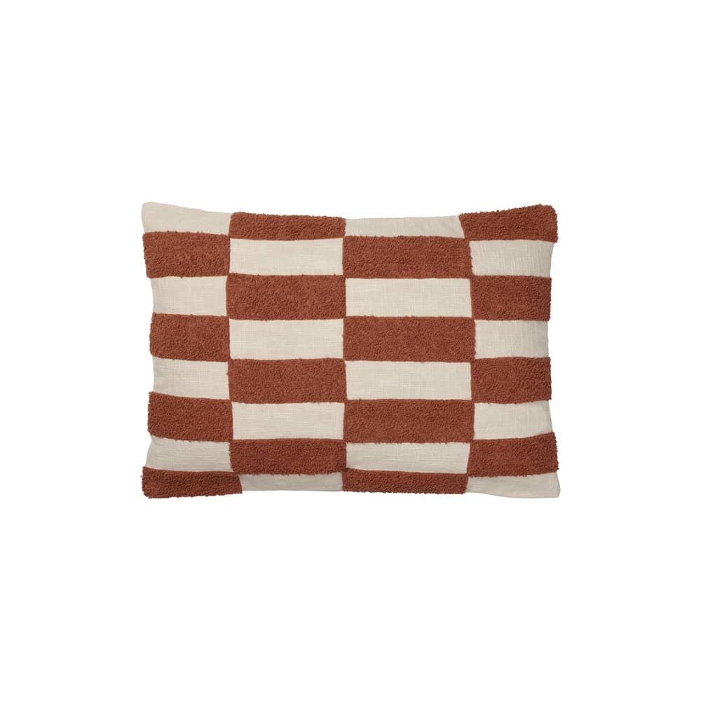 Housse de coussin Jane marron / 40 x 60 cm - Brodé - BROSTE COPENHAGEN - Moka - Coton