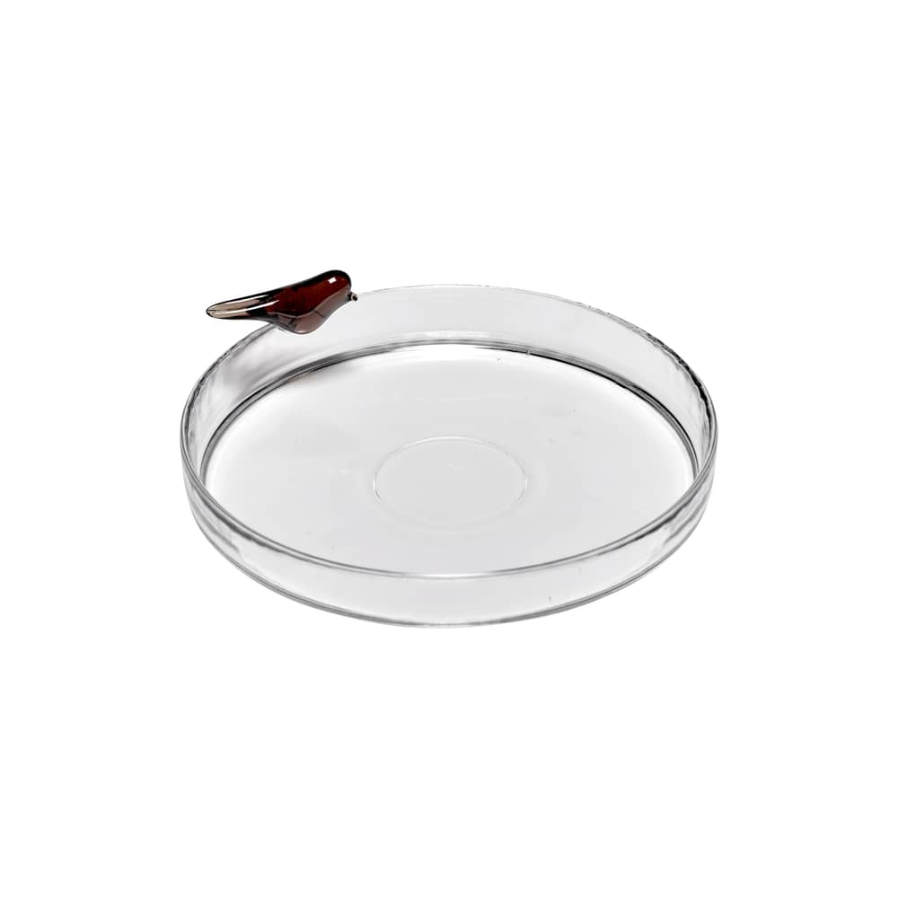 Piano/vassoio Perch vetro trasparente / Small - Ø 26 cm - Serax - Trasparente - Vetro