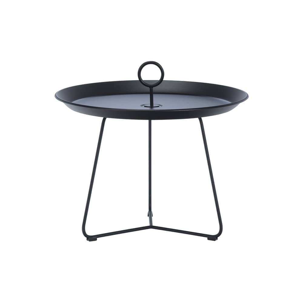 Table basse Eyelet Medium métal noir / Ø 57,5 x H 41 cm - Houe - Noir - Métal laqué époxy