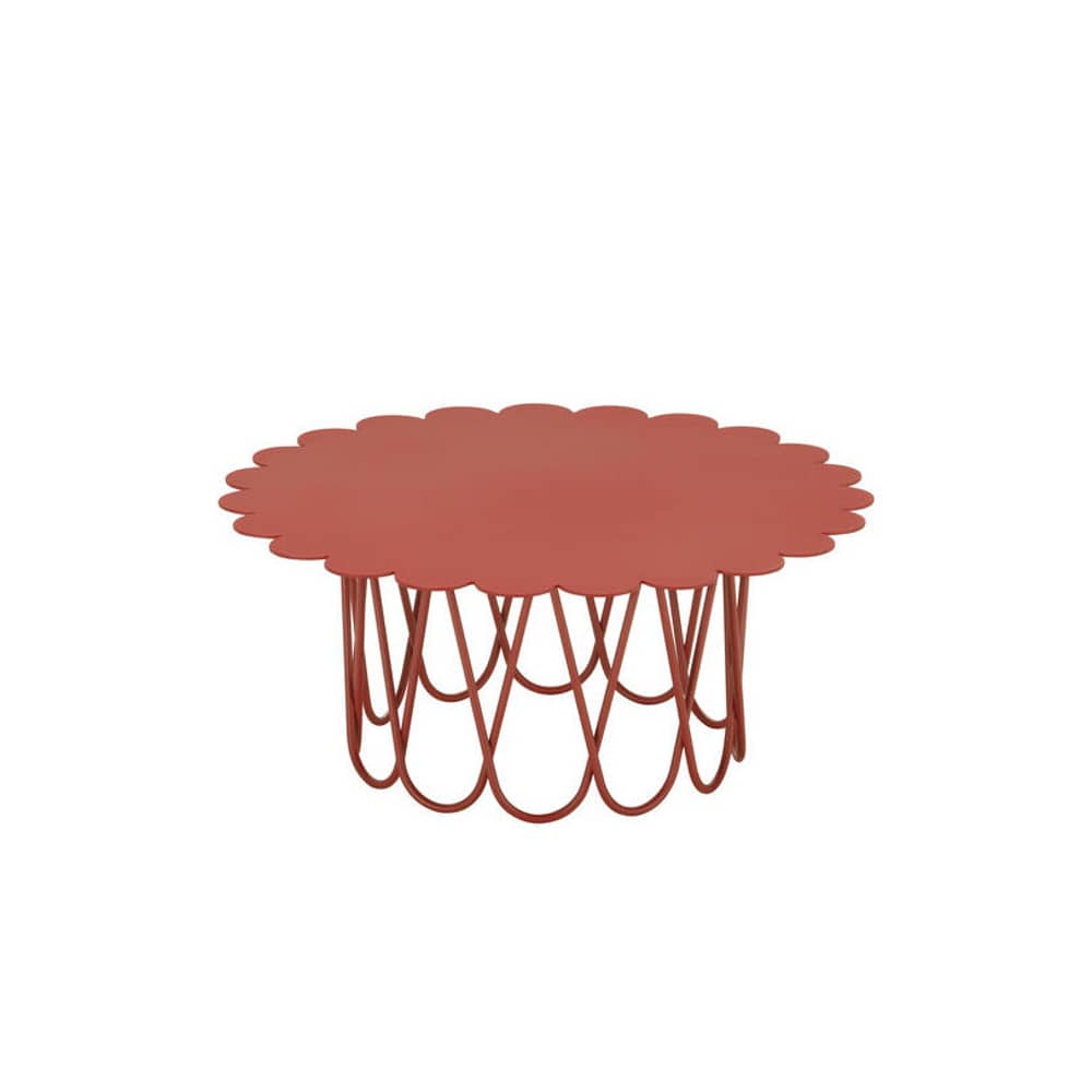 Couchtisch Flower Small metall rot / By Alexander Girard, 1977 - Vitra - Rot - Epoxid-lackierter Stahl