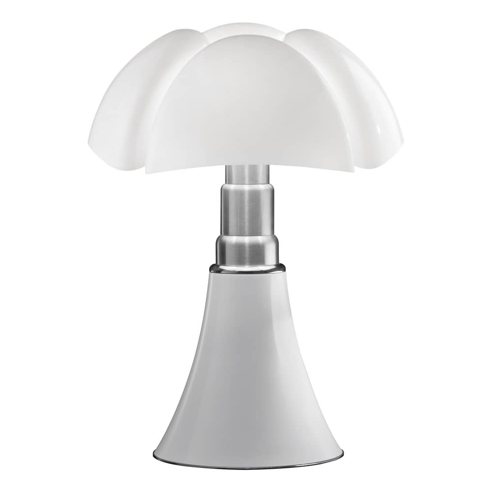 Lampe de table Pipistrello 4.0 Tunable White / Bluetooth - H 66 à 86 cm - Martinelli Luce - Blanc - Acier galvanisé, Aluminium laqué, Méthacrylate opalin