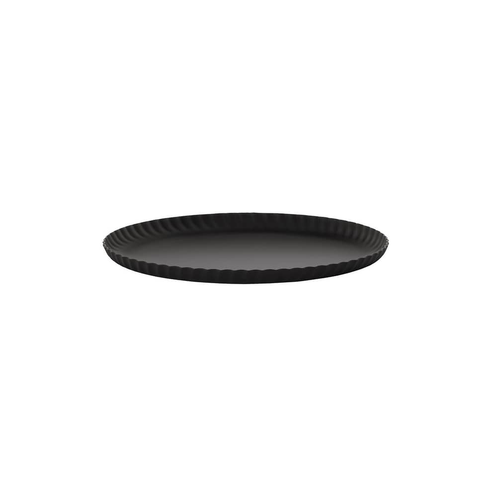 Plateau Pleats métal noir / Ø 23 cm - Alessi - Noir - Acier