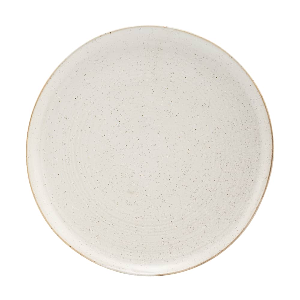 Teller Pion keramik weiß grau / Ø 28 cm - Porzellan - House Doctor - Weiß-grau - emailliertes Porzellan