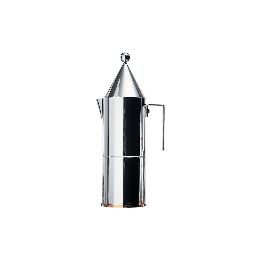 Cafetière italienne La Conica métal / 6 tasses - Alessi - 6 tasses - Acier inoxydable