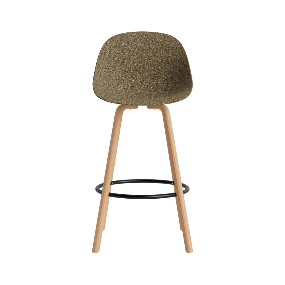 Chaise de bar Mat Chair / H 75 cm - Algue marine / Pieds hêtre - Normann Copenhagen - Algue (foncé) / Pieds hêtre - Acier thermolaqué, Algue marine, Hêtre certifié FSC