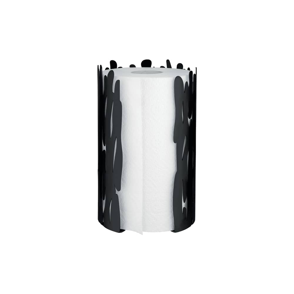 Porte-rouleau essuie-tout Barkroll - Alessi - Noir - Acier inoxydable laqué