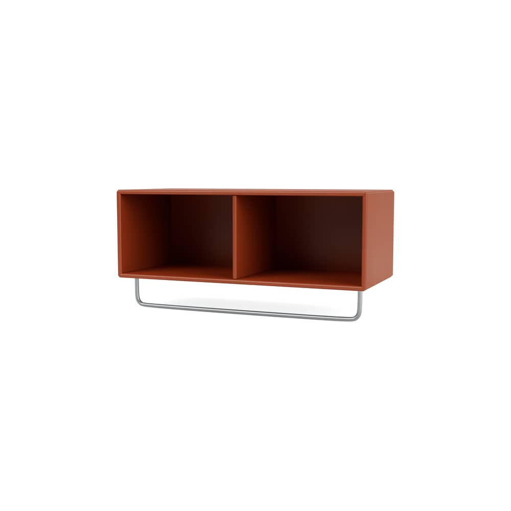 Étagère Coat bois orange / Penderie - L 69,6 x H 24 x Prof. 30 cm - MONTANA - Hokkaido 162 - Acier, MDF laqué