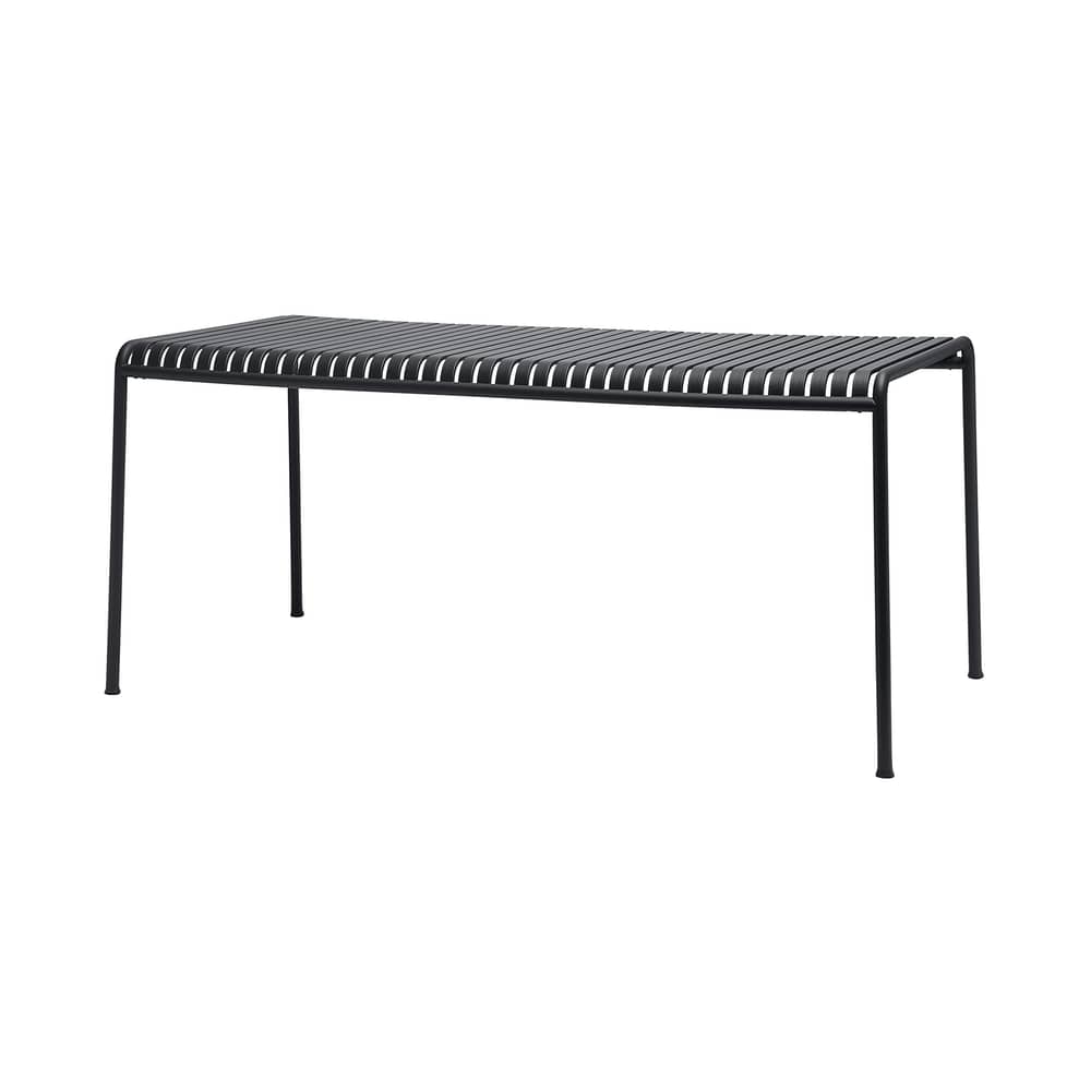 rechteckiger Tisch Palissade metall grau schwarz / 170 x 90 cm - Bouroullec,2016 - Hay - Anthrazit - Epoxid-lackierter Stahl