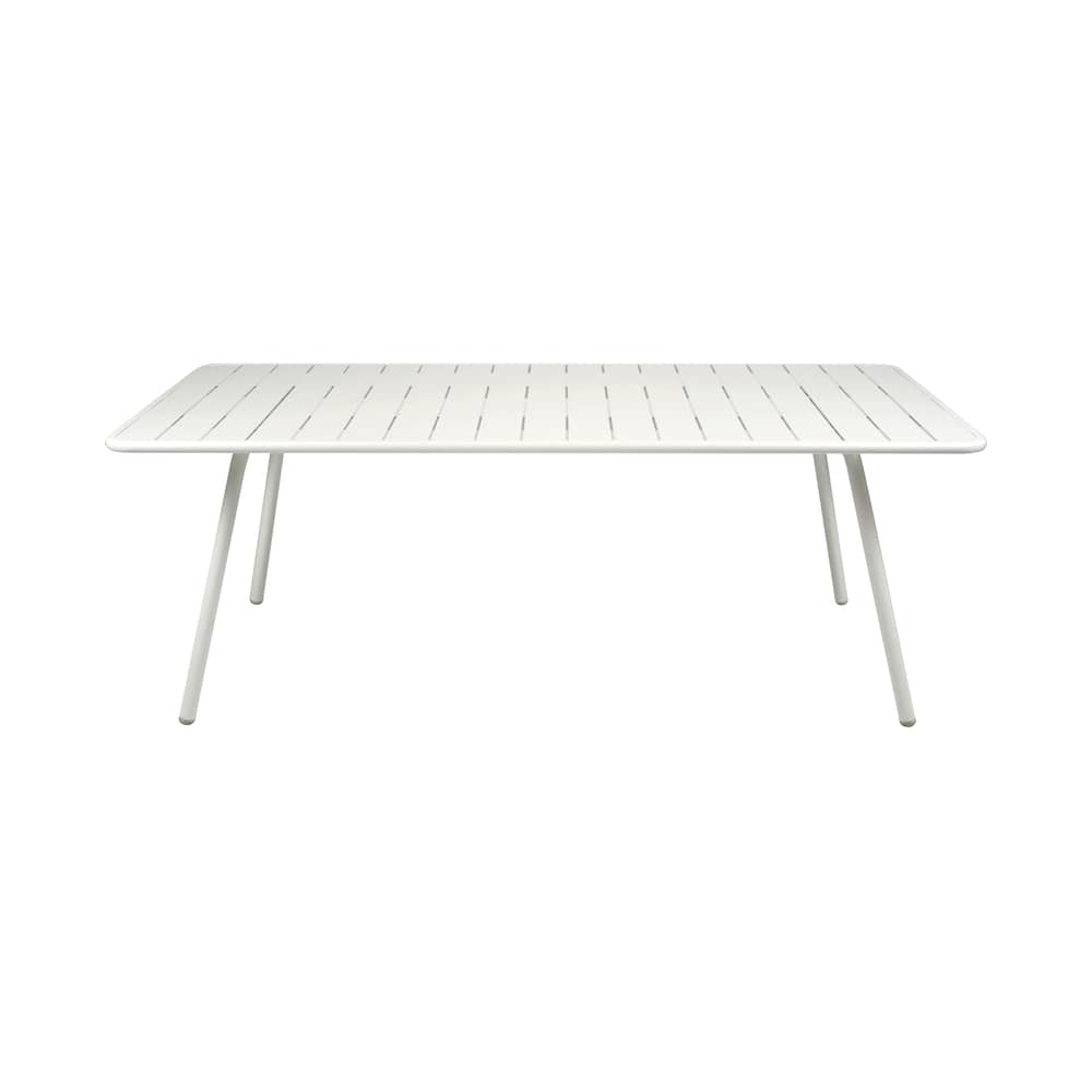 Table rectangulaire Luxembourg métal blanc / 207 x 100 cm - 8 à 10 personnes - Fermob - Blanc - Aluminium laqué