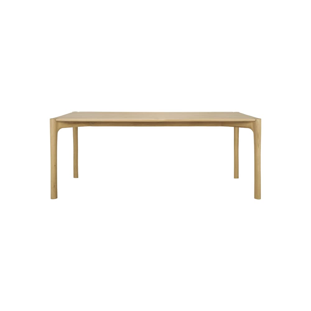 Table rectangulaire PI bois naturel / 200 x 95 cm - 8 personnes - Ethnicraft - Chêne naturel - Chêne massif huilé