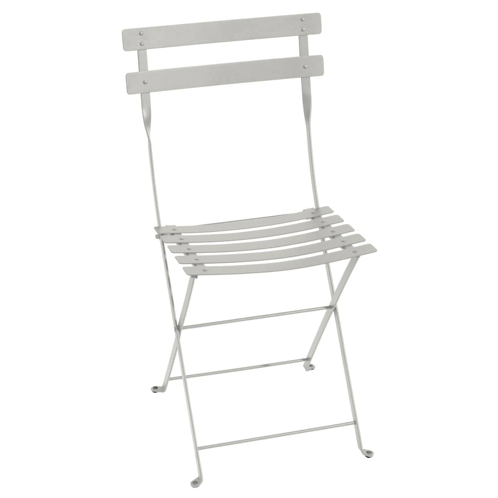 Klappstuhl Bistro metall grau / Metall - Fermob - Lehmgrau - lackierter Stahl