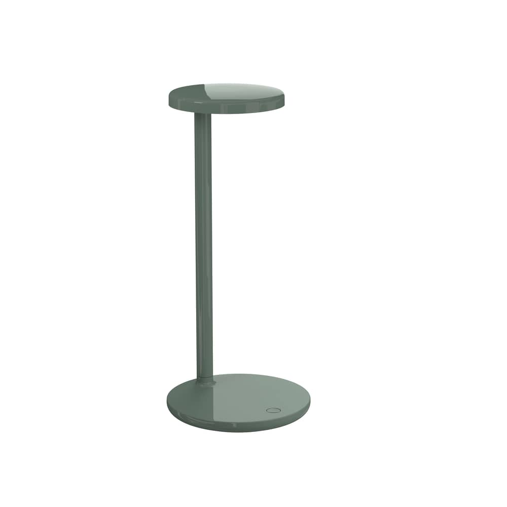 Lampe de table Oblique LED / prise USB-C - Flos - Vert Sauge brillant - Aluminium moulé sous pression
