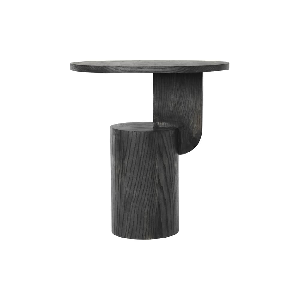 Table d\'appoint Insert bois noir / H 50 cm - Ferm Living - Noir - Frêne massif teinté