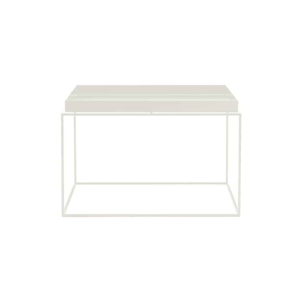 Table basse Tray métal blanc / H 35 cm - 60 x 60 cm / Carré / Seconde vie - Hay - Blanc - Acier laqué