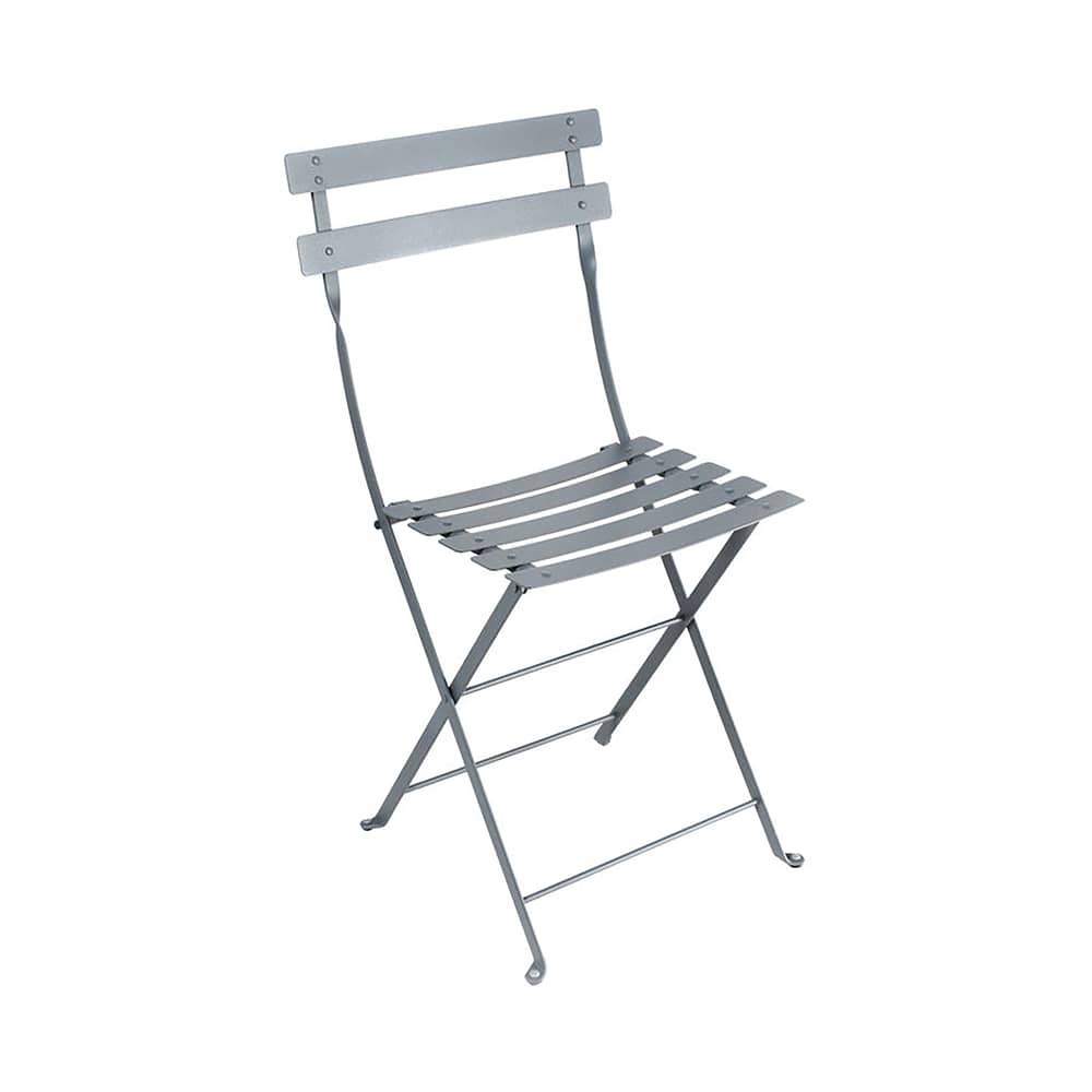 Chaise pliante Bistro métal gris  / Seconde vie - Fermob - Gris orage - Acier laqué