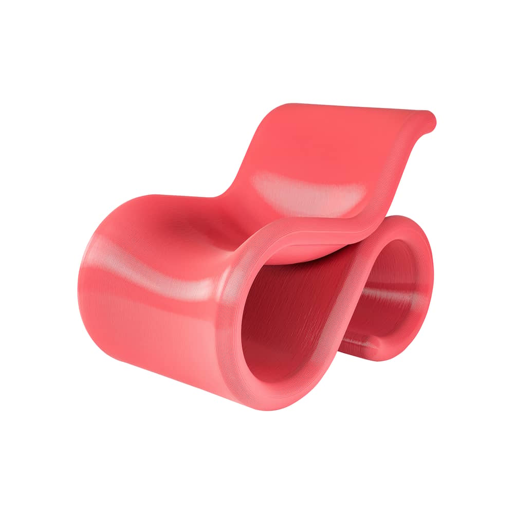 Fauteuil Éclair Chair rose - CRÈME ATELIER - Bubble Gum - PETG recyclé