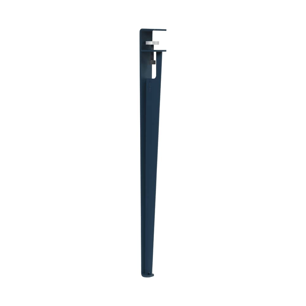 Fuß  metall blau mit Schraubstock / H 75 cm / Für Tisch und Schreibtisch - TIPTOE - Blau Nachtblau - thermolackierter Stahl