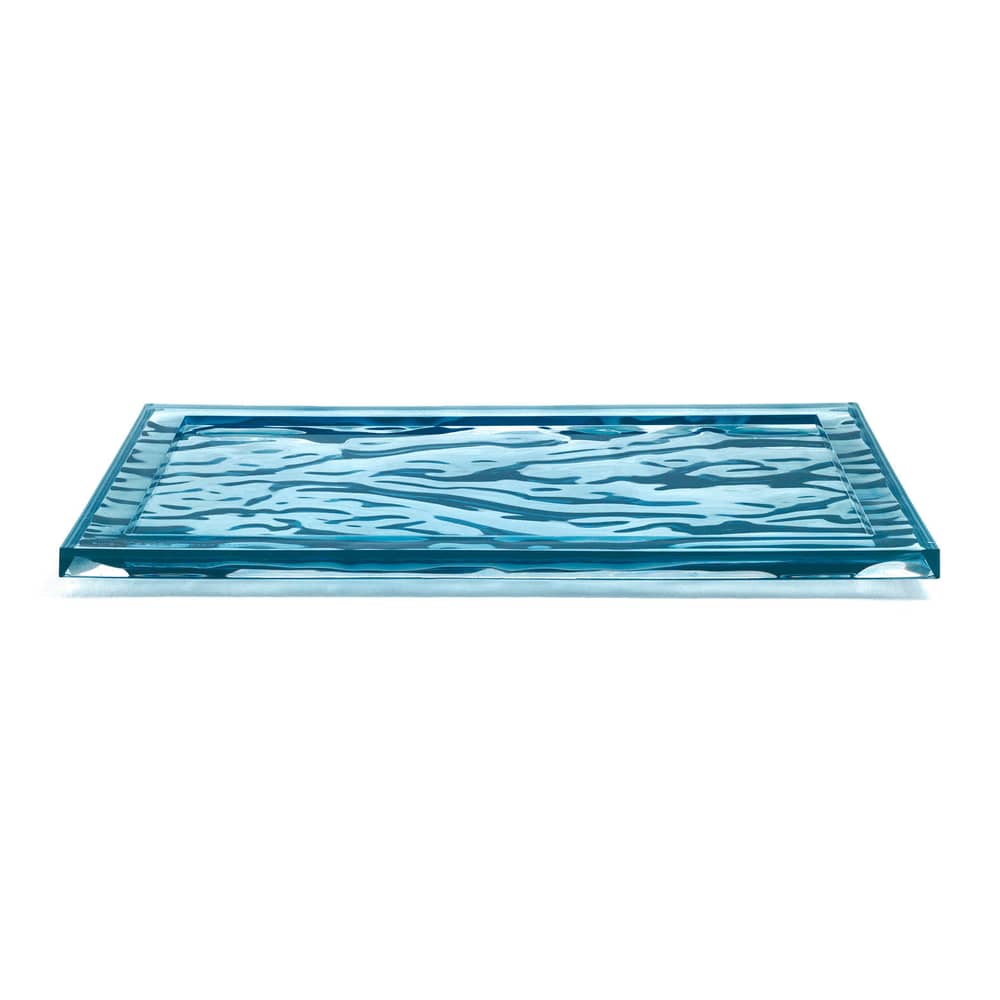 Tablett Dune Large plastikmaterial blau / 55 x 38 cm - PMMA - Kartell - Blassblau - PMMA