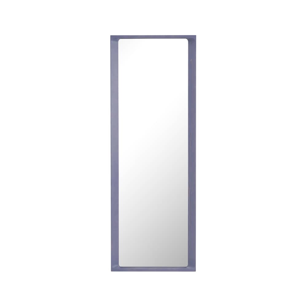 Arced Wall mirror wood purple / 170 x 61 cm - Muuto - Light Lilac - Glass, Lacquered spruce wood