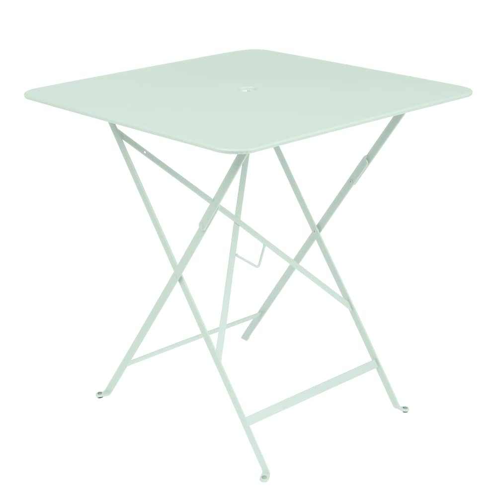 Table pliante Bistro / 71 x 71 cm - Trou pour parasol - Fermob - Menthe glaciale - Acier laqué