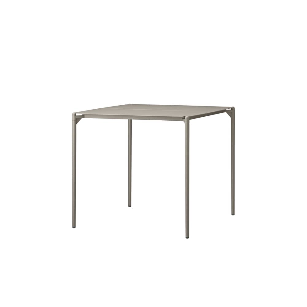quadratischer Tisch Novo metall beige / 80 x 80 cm - Metall - AYTM - Taupe - thermolackierter Stahl, Thermolackiertes Aluminium