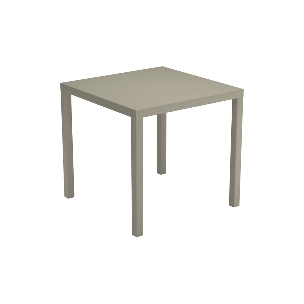 Table carrée Nova métal gris / 80 x 80 cm - Emu - Gris-vert - Acier verni