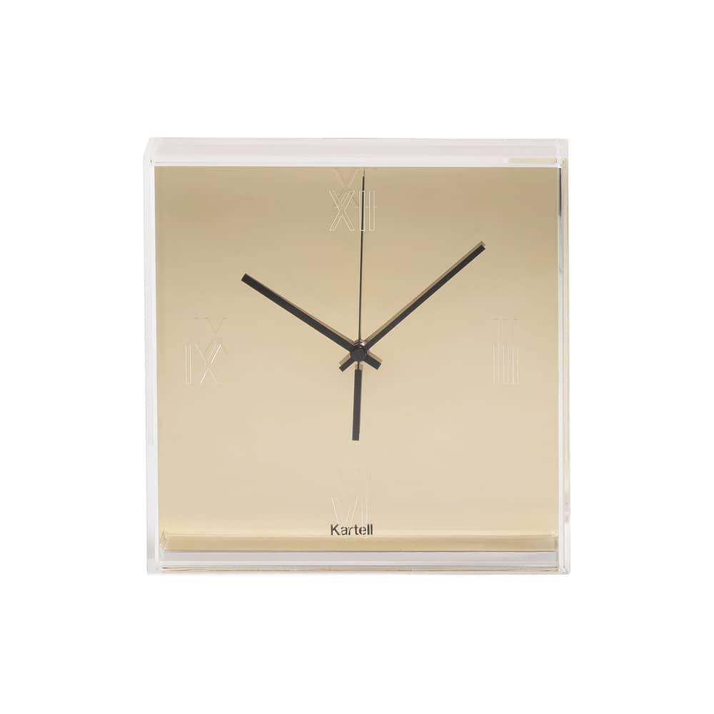 Tic & Tac Wall clock plastic material gold Melallised - Kartell - Gold - ABS, PMMA