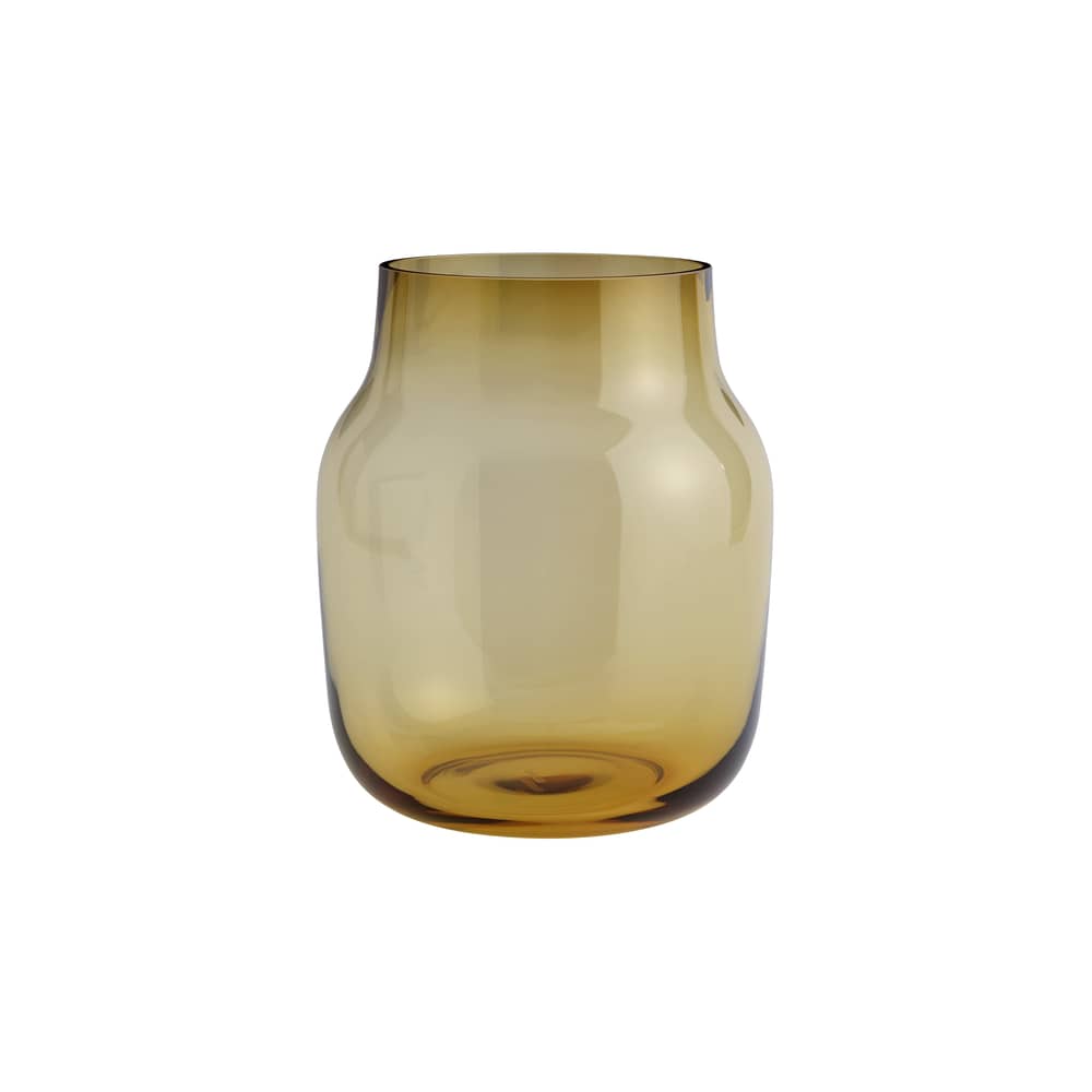 Vase Silent verre orange / Ø 20 x H 23 cm - Muuto - Orange - Verre soufflé bouche