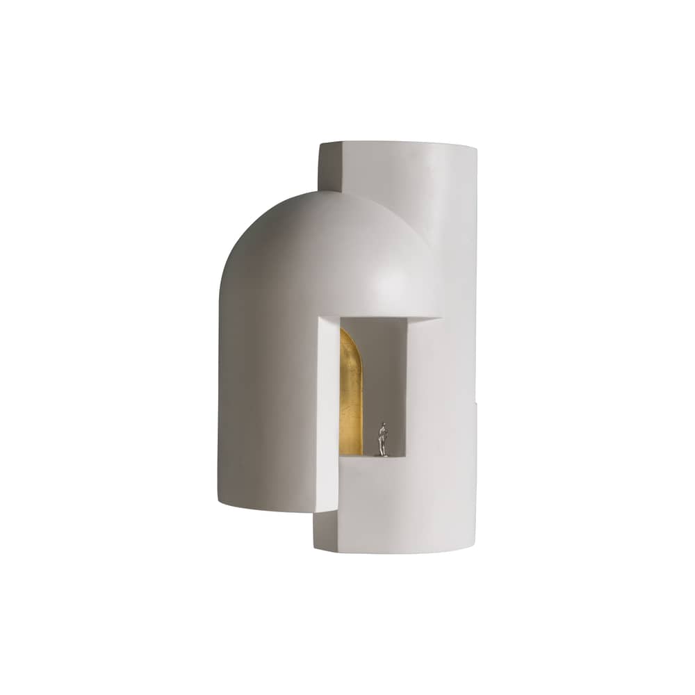 Soul Story 1 Wall light stone white gold / LED - Plaster & gold leaf - DCW éditions - Gold leaf / White - Plaster
