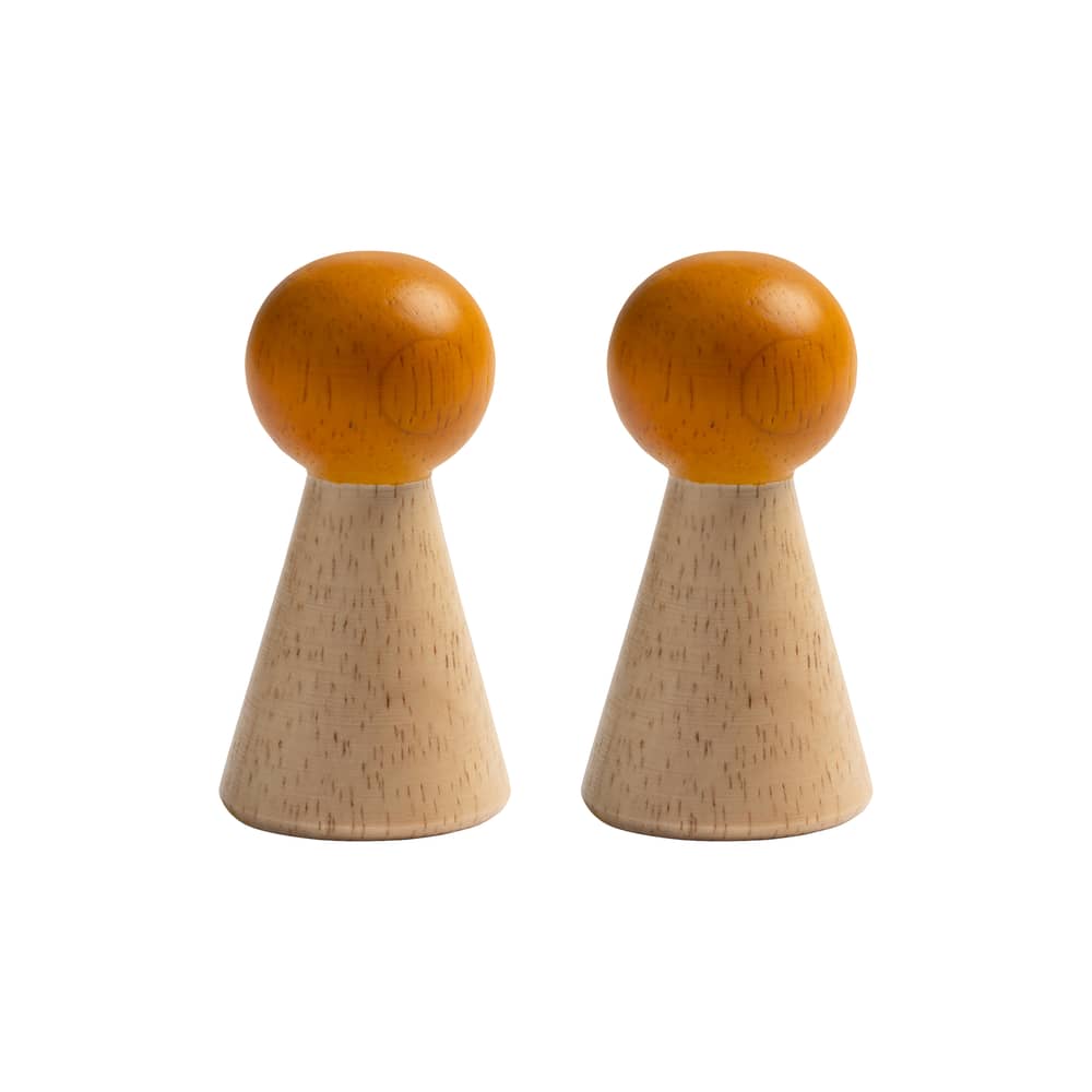 Set de 2 patères Halma bois - & klevering - Chêne - Bois d’hévéa certifié FSC
