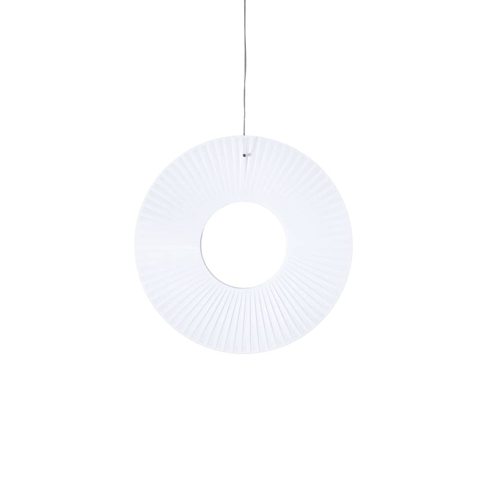 Suspension Iris Vertical / LED - Ø 60 cm - Dix Heures Dix - Ø 60 cm / Tissu blanc - Aluminium, Tissu acrylique plissé