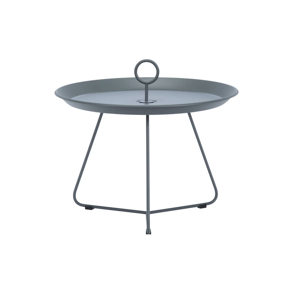 Table basse Eyelet Medium / Ø 57,5 x H 41 cm - Houe - Gris foncé - Métal laqué époxy