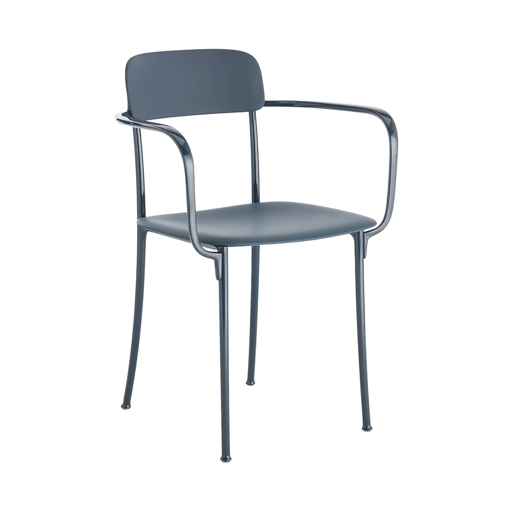 Armlehnstuhl Savoia plastikmaterial blau - Kartell - Blau - bemaltes Aluminium, Technoplymer