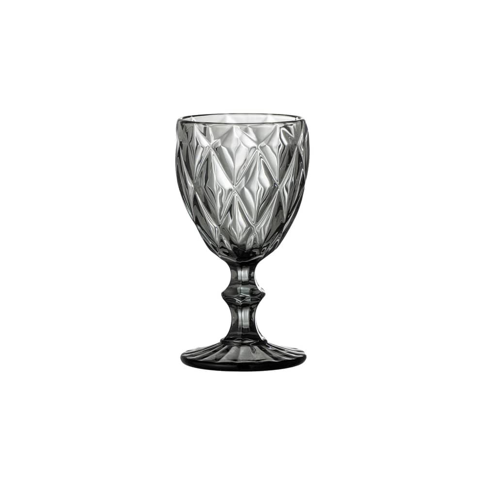 Bicchiere da vino Asana vetro grigio / Ø 9 x H 17 cm - 32 cl - Bloomingville - 32 cl / Grigio fumè - Vetro