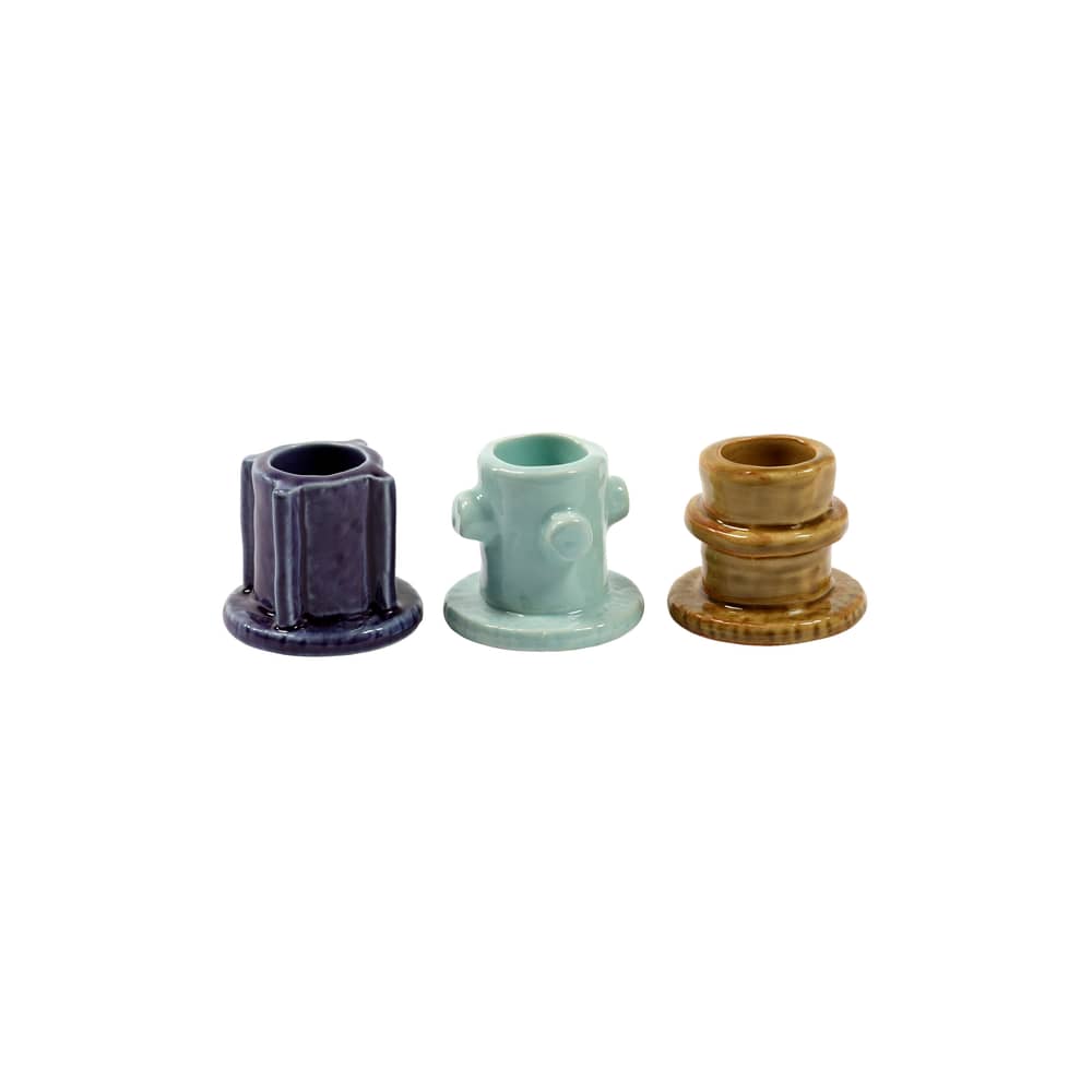 Set de 3 bougeoirs Molly 01 / H 4,5 cm - Serax - Set 01/ H 4,5 cm - Grès émaillé