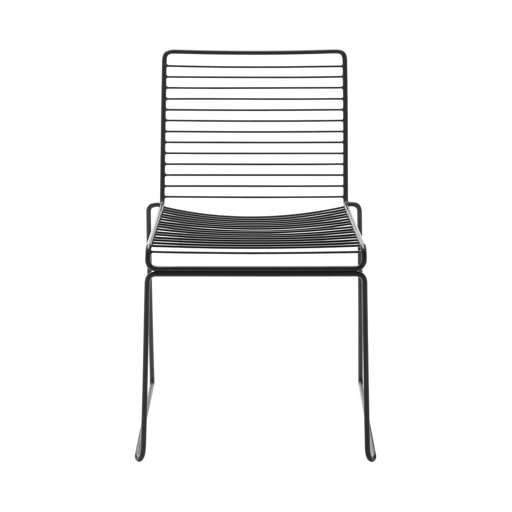 Chaise empilable Hee métal noir - Hay - Noir - Acier laqué