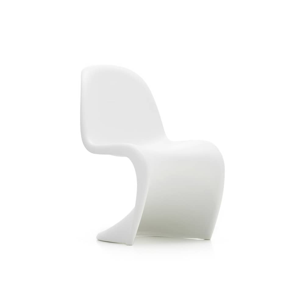 Chaise enfant Panton Junior plastique blanc / By Verner Panton, 1959 - Vitra - Blanc - Polypropylène teinté