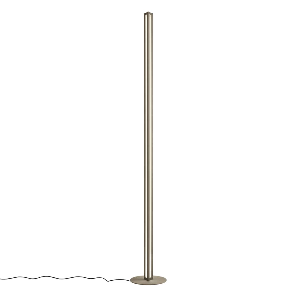 Chiaroscura Floor lamp metal / H 183 cm - Aluminium - Foscarini - Titanium - PMMA, Varnished aluminium