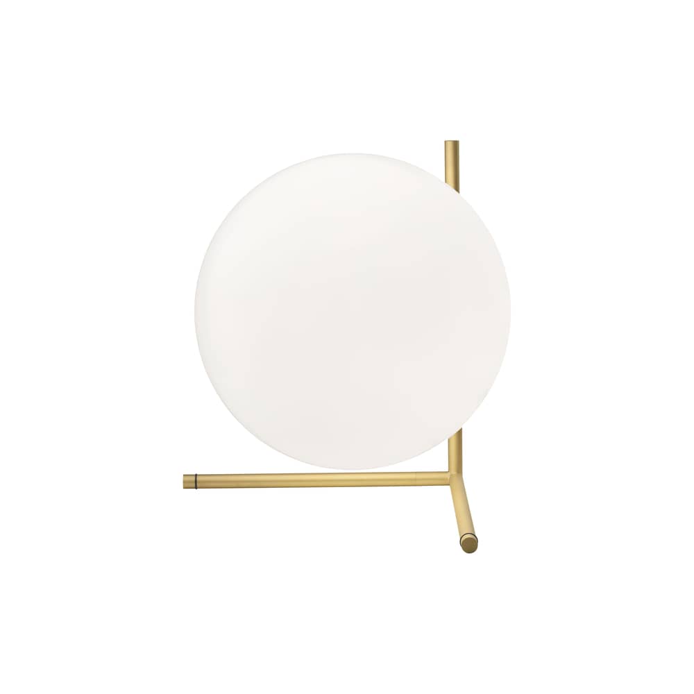 Lampada da tavolo IC T3 vetro oro / Ø 45 x H 52,4 cm - Michael Anastassiades, 2014 - Flos - Ottone - Ottone spazzolato, vetro soffiato
