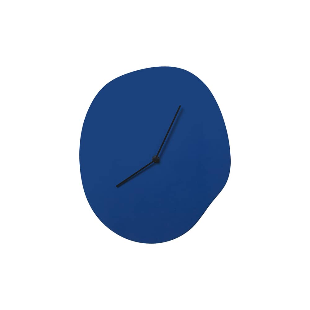 Orologio murale Melt legno blu / L 28 x H 33 cm - Ferm Living - Blu - MDF