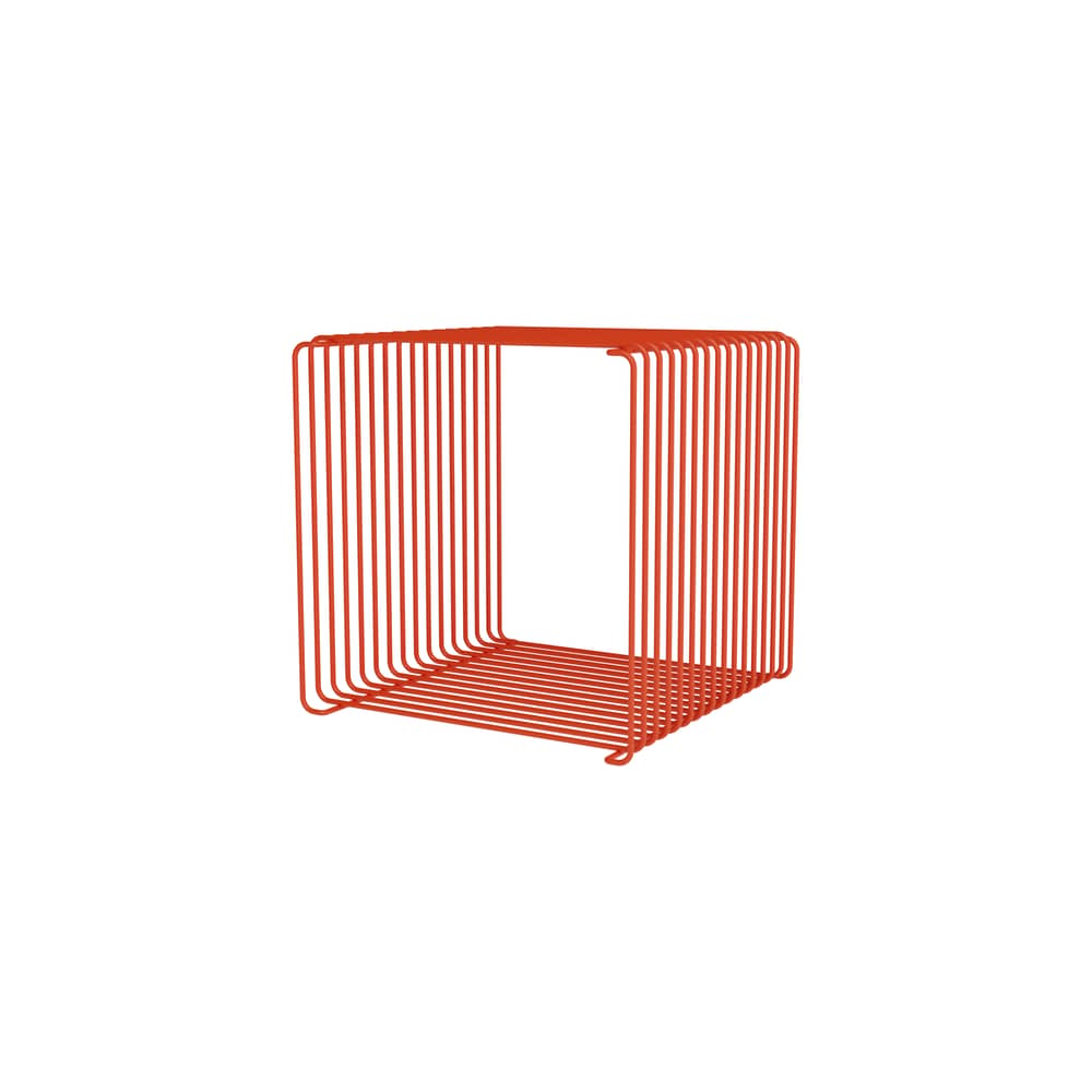 Scaffale Panton Wire Single Cube metallo arancione / 34,8 x H 34,8 x P 34,8 cm - Verner Panton, 1971 - MONTANA - Eglantine 145 - Filo in acciaio inox laccato