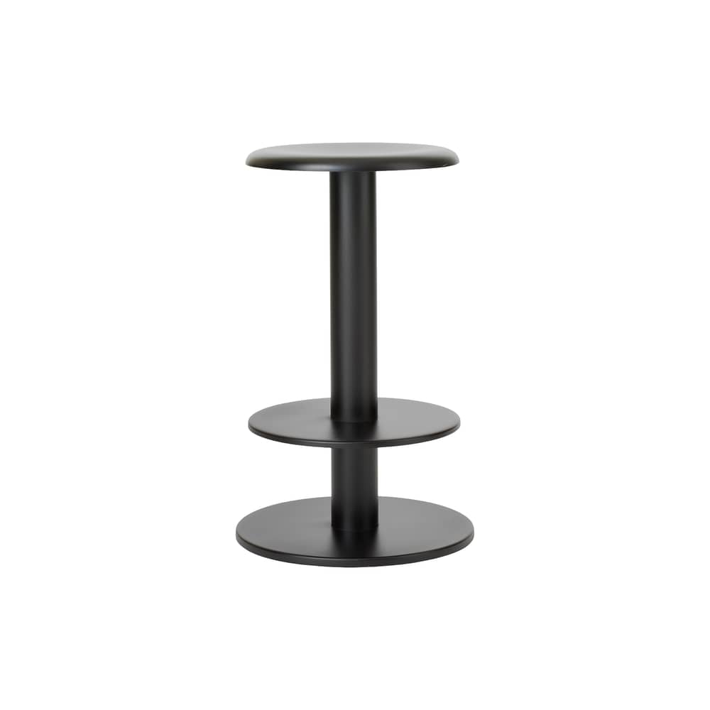 Tabouret de bar Coupe métal noir / H 66 cm - NEW WORKS - Noir - Acier au carbone