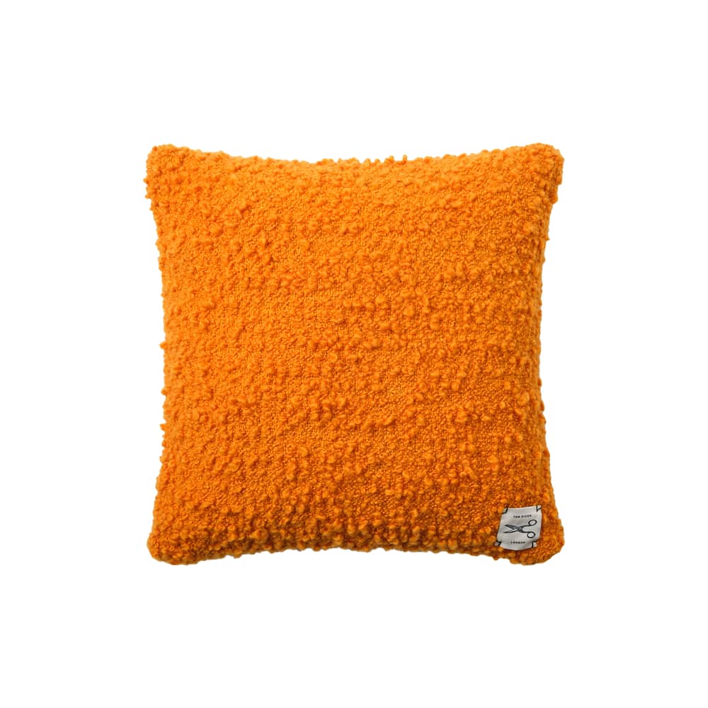 Coussin Bobble jaune / Tissé main - 45 x 45 cm - Tom Dixon - Ocre - Laine bouclée recyclée, Polyester recyclé
