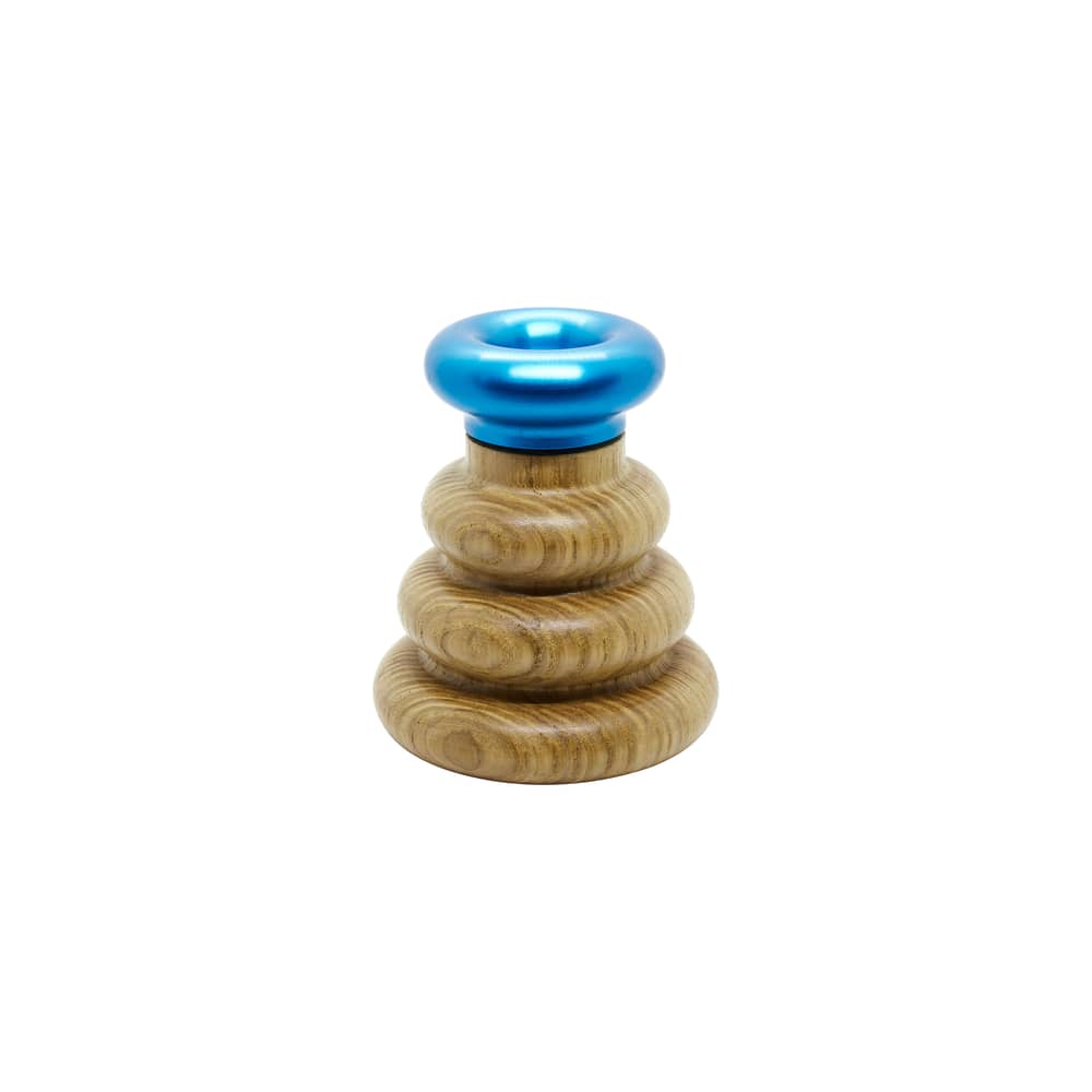 Moulin à épices PM Série - PM14 - 13 DESSERTS - PM14 / Bleu & bois naturel - Aluminium anodisé, Bois massif tourné, Céramique